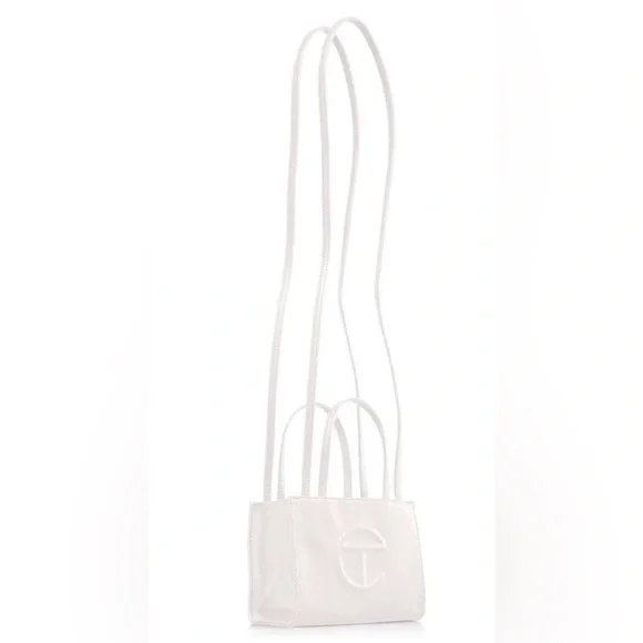 Telfar White Mini Shopping Bag and small matching belt - Picture 2 of 4